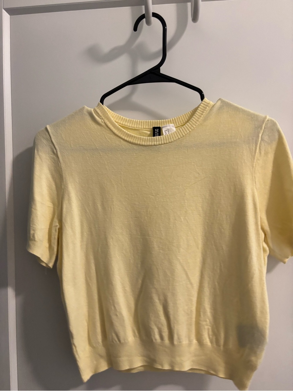 Butter Yellow Short Sleeve Knit Top